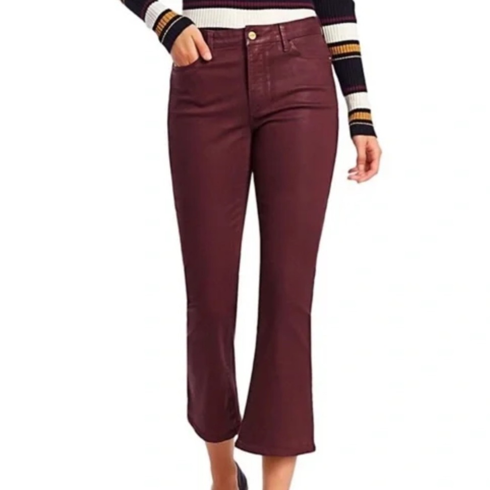 FRAME Le Crop Mini Bootcut Coated Jeans